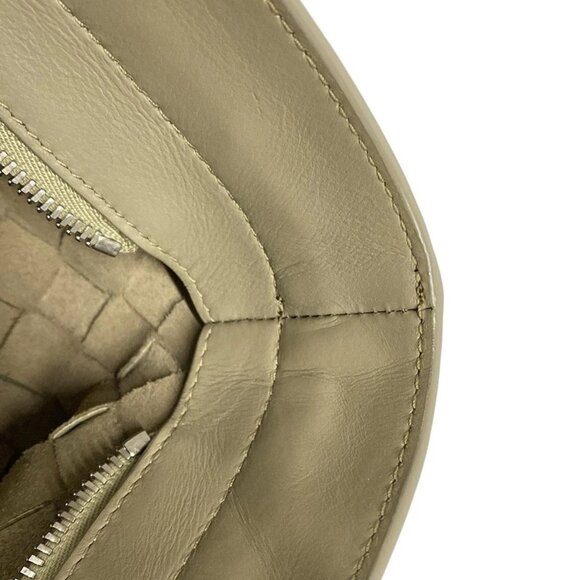 Auth BOTTEGA VENETA Intrecciato 650431 Taupe (Gray Beige) Leather - Picture 16 of 16